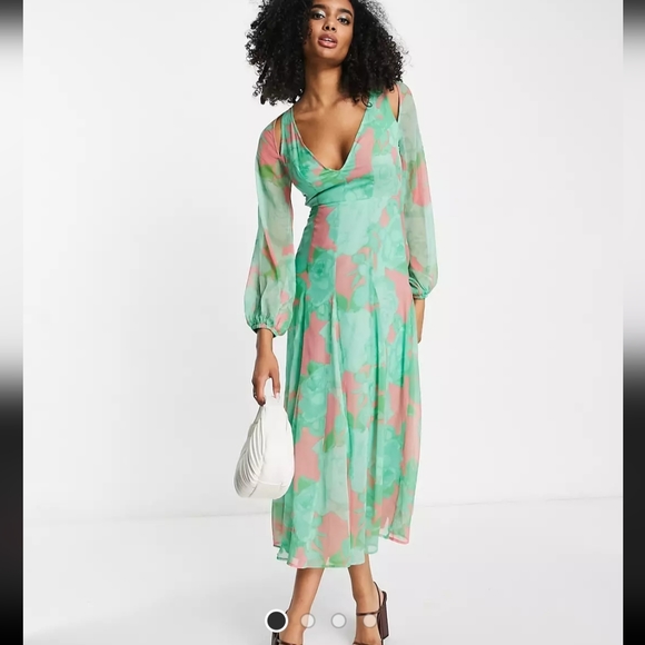 ASOS Dresses & Skirts - ASOS Design Long Sleeve Back Cutout Dress